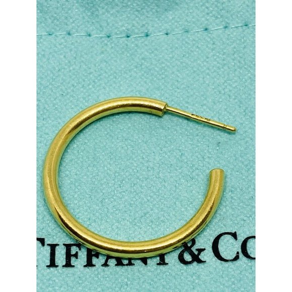 Tiffany & Co. Jewelry - Tiffany & Co 18K Yellow Gold Single Hoop Earring 22MM